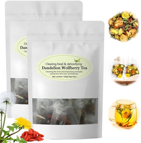 Amazon.com : Dandelion Wolfberry Tea, Supports Kidneys & Liver Health Tea, Seven Herbal ...