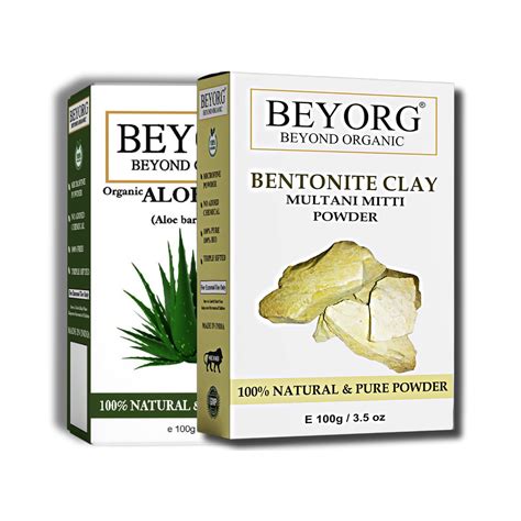 Aloe Vera Powder And Multani Mitti (Bentonite Clay) Powder For Anti ...