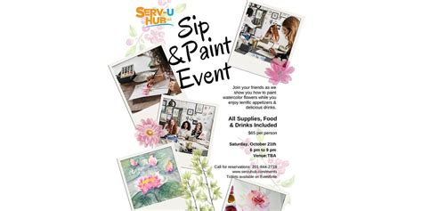 Sip and Paint Event powered by Serv-U Hub LLC, 21 October 2023 ...