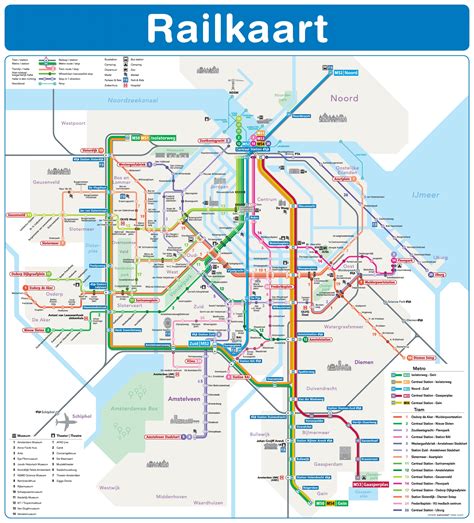 Amsterdam train map - Amsterdam train system map (Netherlands)
