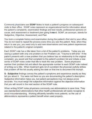 Image result for Outpatient Soap Note Example