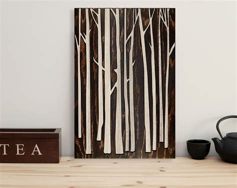 Birch Tree Art - Custom Wood Wall Art