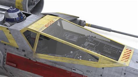 Starfighter X-Wing with Droid R2-D2 Rigged 3D | 3D Molier International