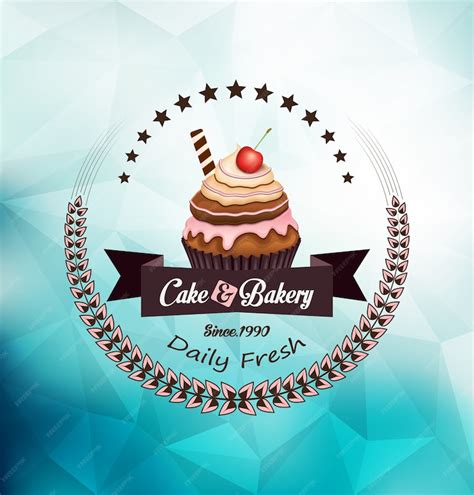 Cupcake vintage label | Premium Vector
