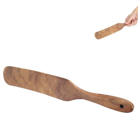 33 5cm Wooden Cooking Utensils Wood Slotted Spurtles Teak Wood ...