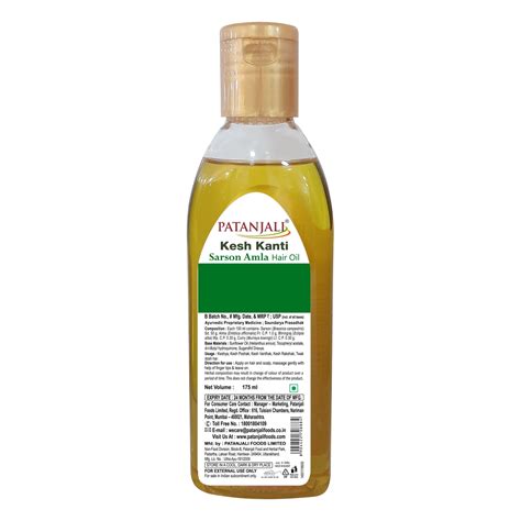 Patanjali Kesh Kanti Sarson Amla Hair Oil 175ml – ZEVIKA HEALTH