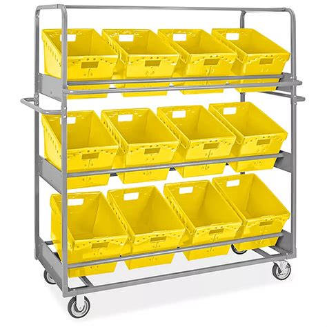 Tote Picking Cart - 18 x 13 x 12" Yellow Totes H-9094Y - ULINE
