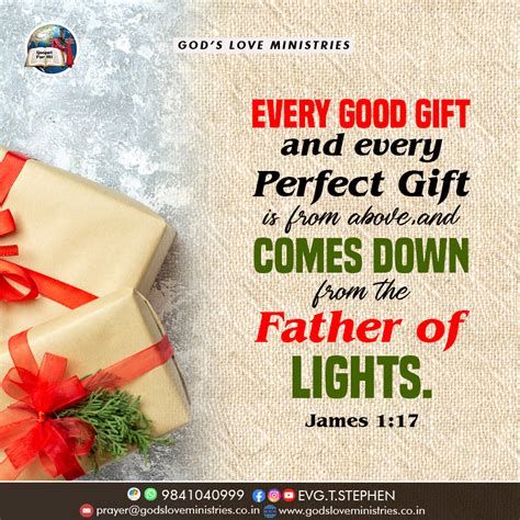 James 1:17 :: God's Love Ministries - Today's Promise