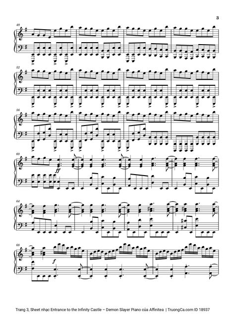 [Sheet] Entrance to the Infinity Castle - Demon Slayer Piano PDF ...