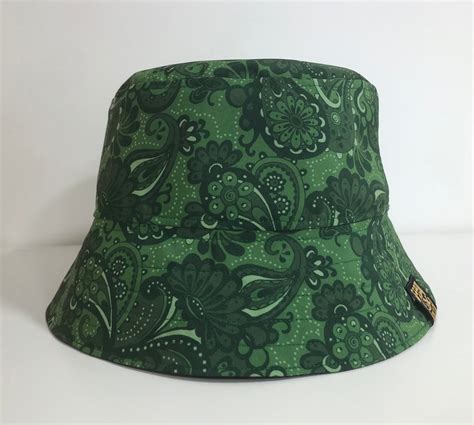 Paisley Bucket Hat Green Bucket Hat Denim Bucket Hat - Etsy UK