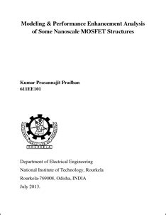 Modeling & Performance Enhancement Analysis of Some Nanoscale MOSFET ...