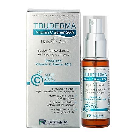 REGALIZ Truderma Vitamin C Serum 20% with Hyaluronic Acid | Anti-Aging ...