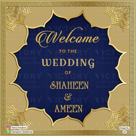 Digital Welcome Wedding Stande Invitation Of Indian In English Languag ...