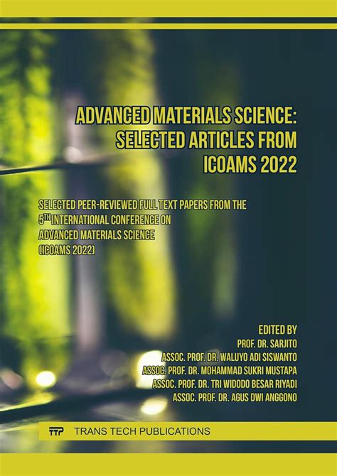 Advanced Materials Science: Selected Articles from ICoAMS 2022 ...