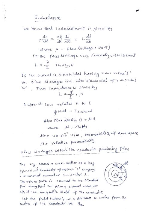 L2 Inductance Of Conductors - Indnctane vnow that inolm ed e mf 15 ...