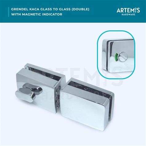 Jual Grendel Pintu Kaca Shower dengan Indikator Double - Glass to Glass ...