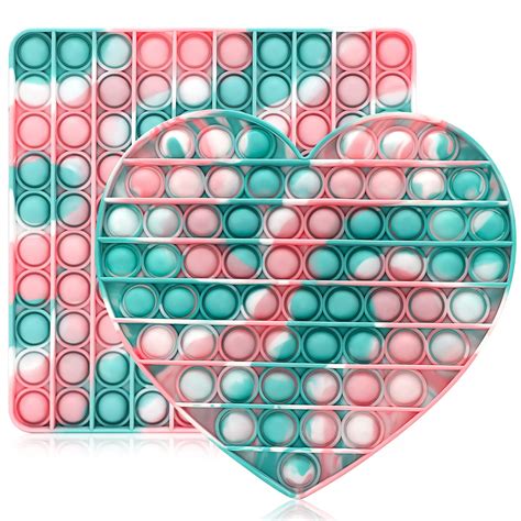 Buy 100 63 Bubbles Push Popping Bubble Sensory Fidget Toys,7.9inch ...