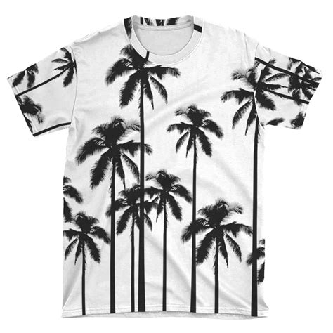 Black And White Exotic Tropical Palm Trees AOP T-shirt Tee - Chief T-shirt