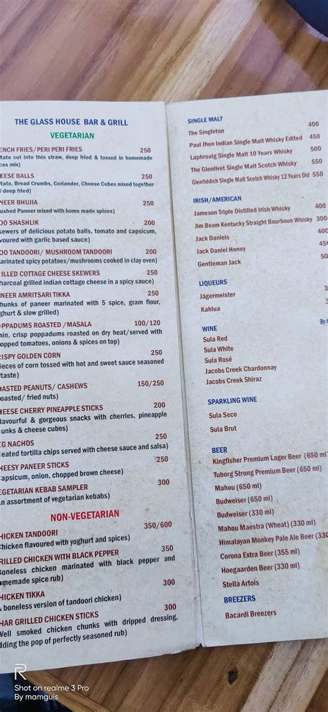 Menu at Glass House - Grill & Bar, Shillong