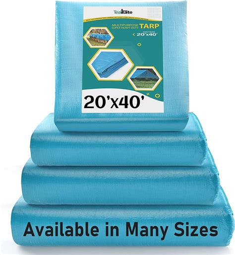 Amazon.com: 20'x40' Heavy Duty Tarp – Waterproof, 12mil Thick Tarp ...