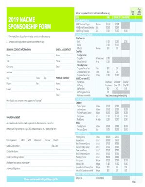 Fillable Online NACME SPONSORSHIP GUIDE Fax Email Print - pdfFiller