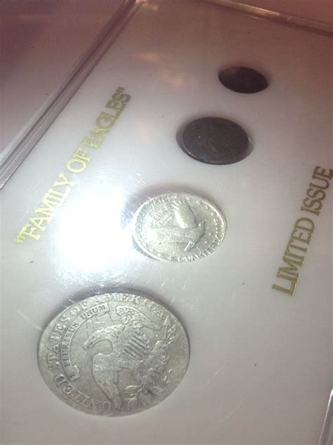 Rare Silver 1800s Type Coins Set Family of Eagles- 1811 Half Dollar, 1926 Quarter, 1830 Half ...