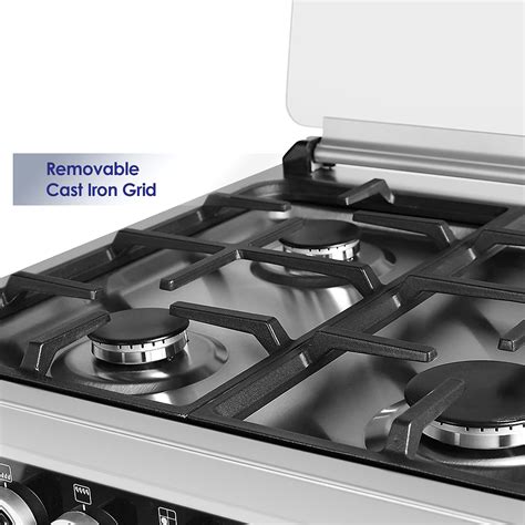 Super General Freestanding Gas-Cooker 4-Burner Full-Safety, Stainless ...