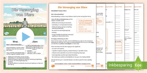 Die Versorging van Diere Graad 6 (Powerpoint & Begripslees)