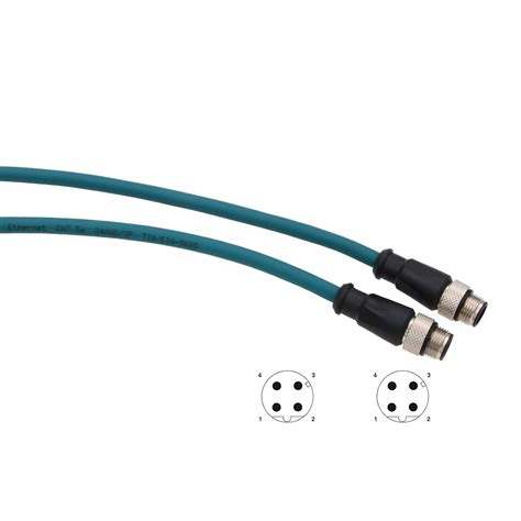 HangTon Sensor Ethernet Data Cable M12 D-Coded 4 Pin to 4 India | Ubuy