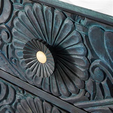 Handcarved Gulliver Six Drawer Dresser Green – Luxury Handicrafts