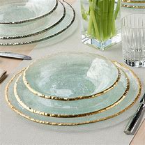 Image result for Clear Glass Dinner Plate Sets