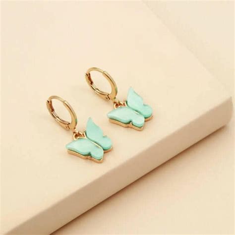 Pinapes Blue Wing Butterfly Necklace Set Stylish Alloy Friendship Jewe ...