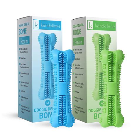 Doggie Dental Bone - Dog Toothbrush with Toothpaste Reservoir and Small ...