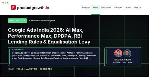 Google Ads in India: Performance Max & Pricing | productgrowth.in