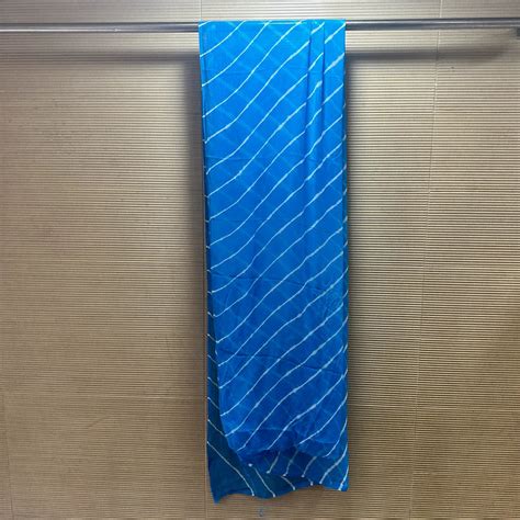 Light Blue Leheriya Chiffon Dupatta – Shree Om Fabrics