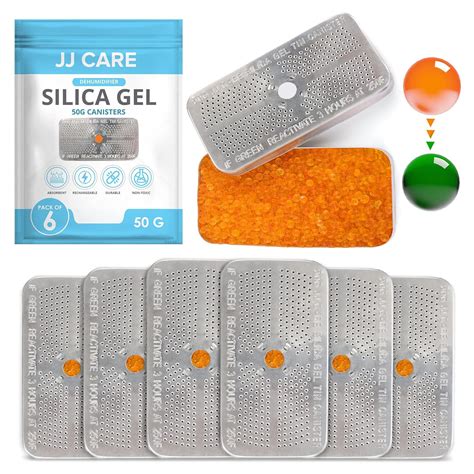 [Pack of 6] Silica Gel Dehumidifier, 50g Reusable Desiccant Canisters ...