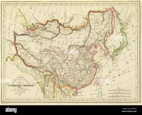 A French map of the Chinese Empire Stock Photo - Alamy