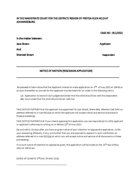 Another Word For Notice Of Motion at Juliana Stclair blog