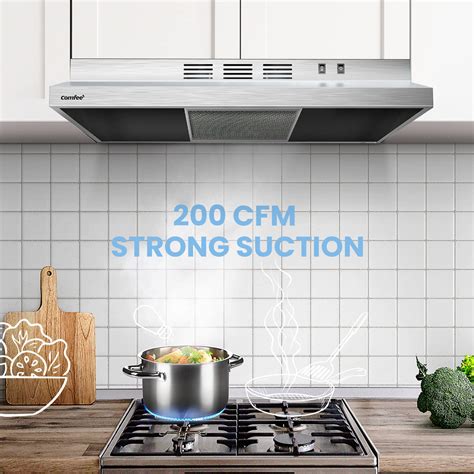 Snapklik.com : Comfee CVU30W2AST Range Hood 30 Inch Ducted Ductless ...