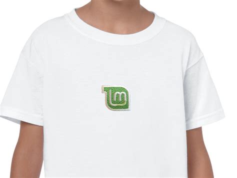 Linux Mint embroidered youth t-shirt (white) - HELLOTUX
