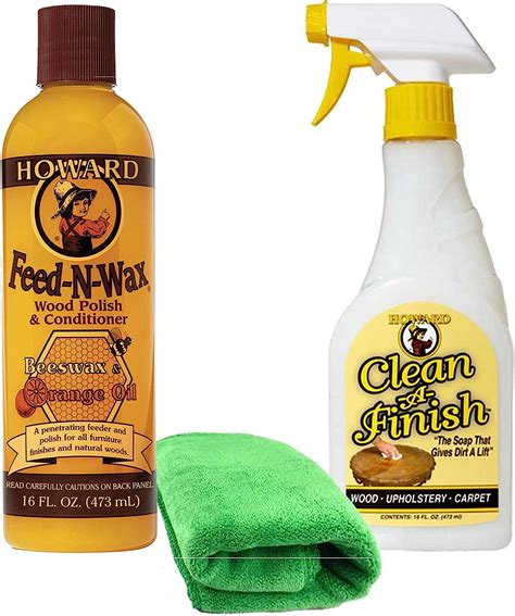 Amazon.com: Howard Feed N Wax Wood Restorer and Beeswax Polish Plus ...
