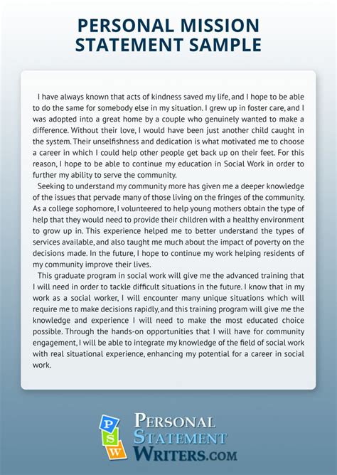 Image result for Personal Mission Statement Examples