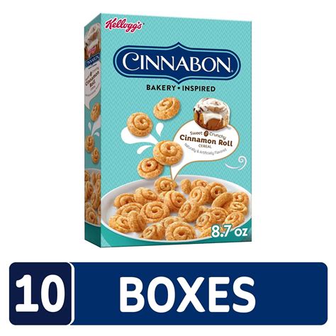 Buy Kellogg’s Cinnabon Cold Breakfast Cereal, 7 Vitamins and Minerals ...