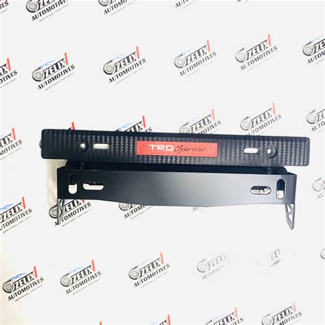 Aftermarket "TRD" Edition Adjustable Number Plate Holder | IN "Black ...