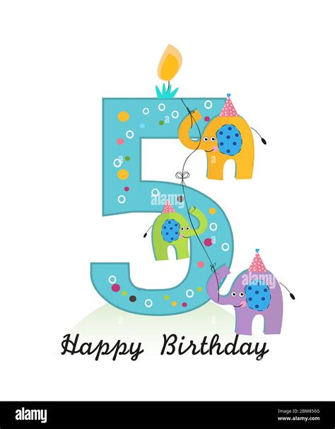 Happy 5th Birthday Boy 5th Birthday Boy Stock Vector Images Alamy