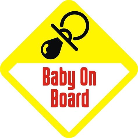 Baby On Board Stickers Red And Yellow : Amazon.in: Toys & Games