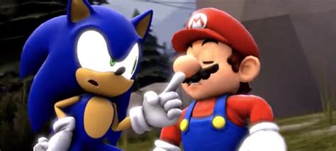 Mario Kissing Sonic