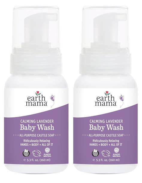 Amazon.com : Earth Mama Calming Lavender Baby Wash Liquid Foaming Hand ...