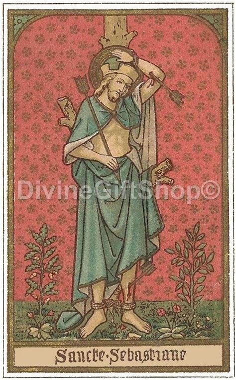 Saint Sebastian Icon Print | Patron Saint of Athletes, Sports - Etsy