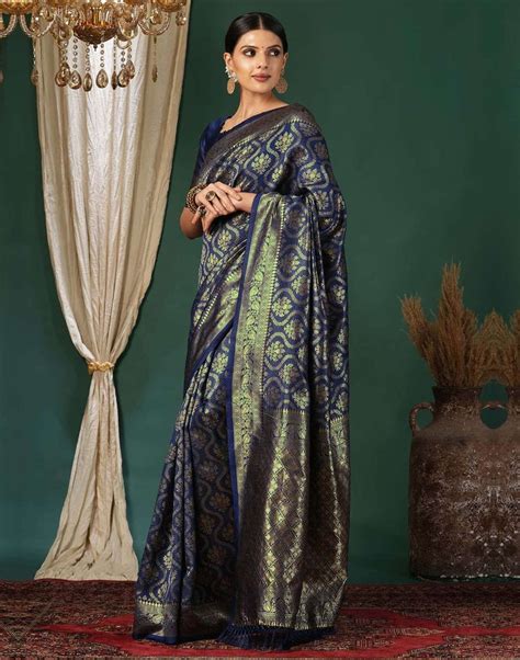 Embellished Banarasi Pure Silk Saree – Maharani Weaves